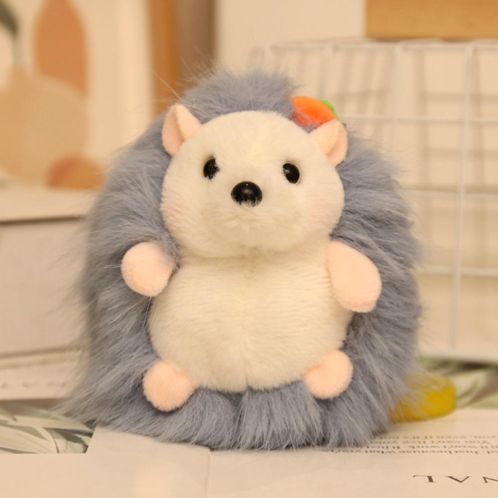 

Lifelike Hedgehog Doll Keychain PP Cotton Hedgehog Plush Toy Backpack Decoration синій