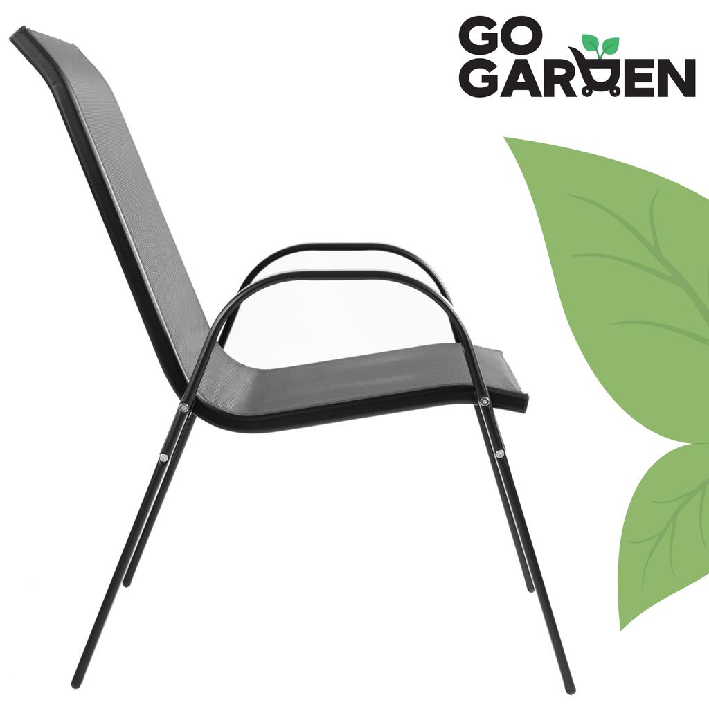 Garden furniture set, metal, 2x chair, sofa, table, terrace, balcony, GoGarden