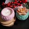 Santa Silicone Vase Molds Temperature Resistant Multipurpose Silicone Mould for Making Soap Candle Chocolate Flowerpot