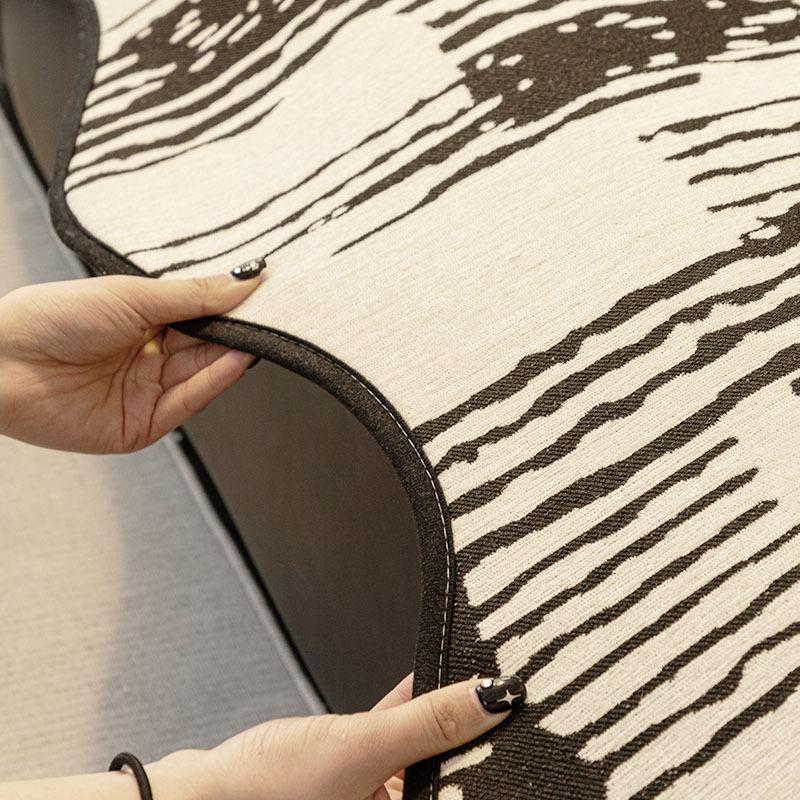 New Special-Shaped Sofa Cushion, Advanced Sense Cover Cloth Towel, One-Piece Straight Row Seat Cushion, Non-Slip Thickened Cover