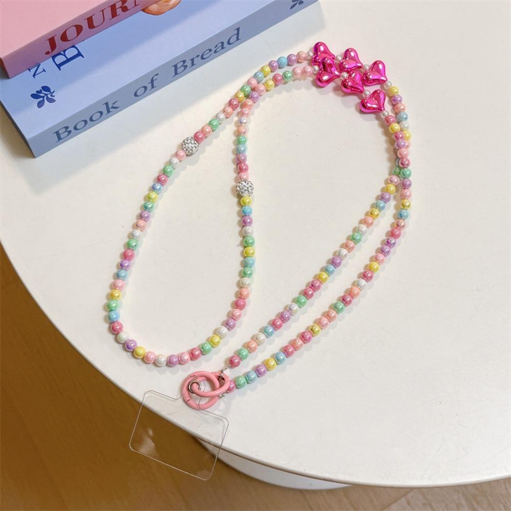 Beaded Crossbody Phone Chain Diagonal Lanyard DIY Mobile Phone Chain  Bag Straps