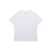 Lining Round Neck Sports Cartoon T-Shirt Unisex Tops Milk-White AHSQ557-1