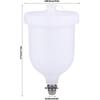 600ml Spray Gun Pot Feed Plastic Paint Cup for D-evilbiss G TI/T-EKNA Pro FLG