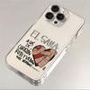 ins wind sweetheart graffiti applies to Apple 15promax mobile phone case iPhone14 transparent 16/17 soft glue 1213