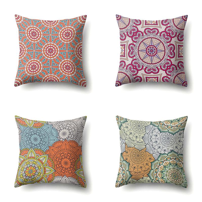 Retro Nostalgic Bohemian Ethnic Style Polyester Pillowcase Car Decoration Home Printed Pillowcase