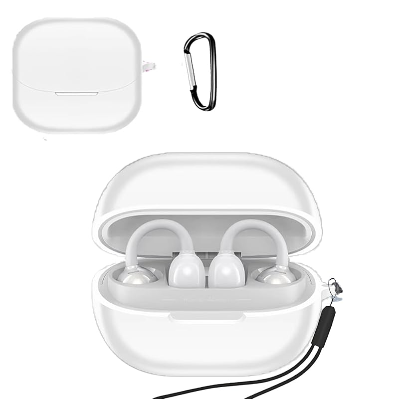 

For SOUNDPEATS UU case cover [New in 2024] (With carabiner + strap included) ) lightweight Scratch prevention dustproof Hard to get hurt Soft silica
