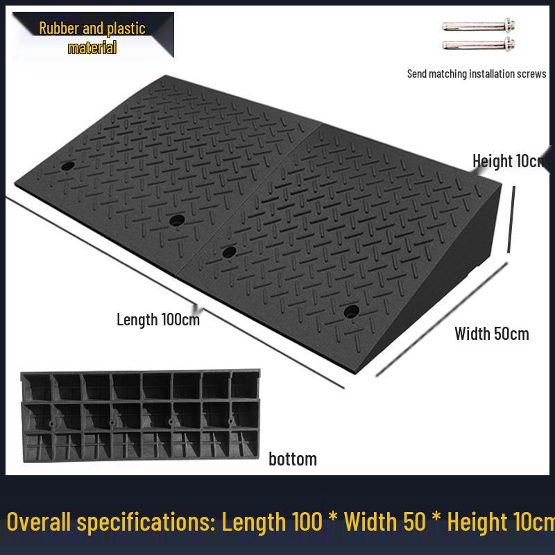 Rubber Car Ramp: Multipurpose Mat for Curbs, Thresholds, and Speed Bumps