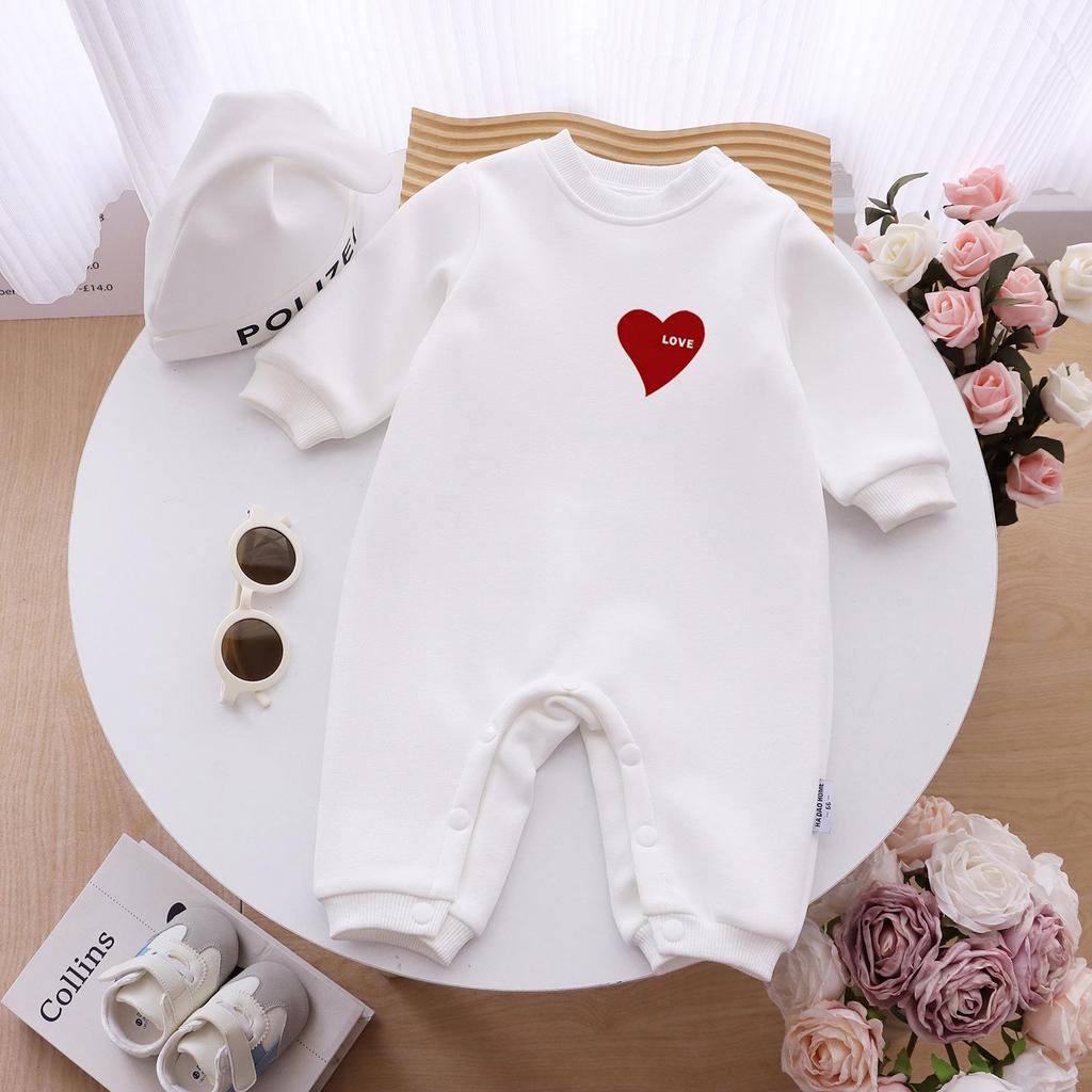 High-End Velvet Winter Family Hoodie & Bodysuit Set - Mother-Son & Parent-Child 100-Day Celebration 2025 Edition