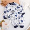 Set di 2 maglioni a maniche lunghe con stampa di lettere dei cartoni animati per bambini piccoli - Vestito morbido, accogliente e adorabile per