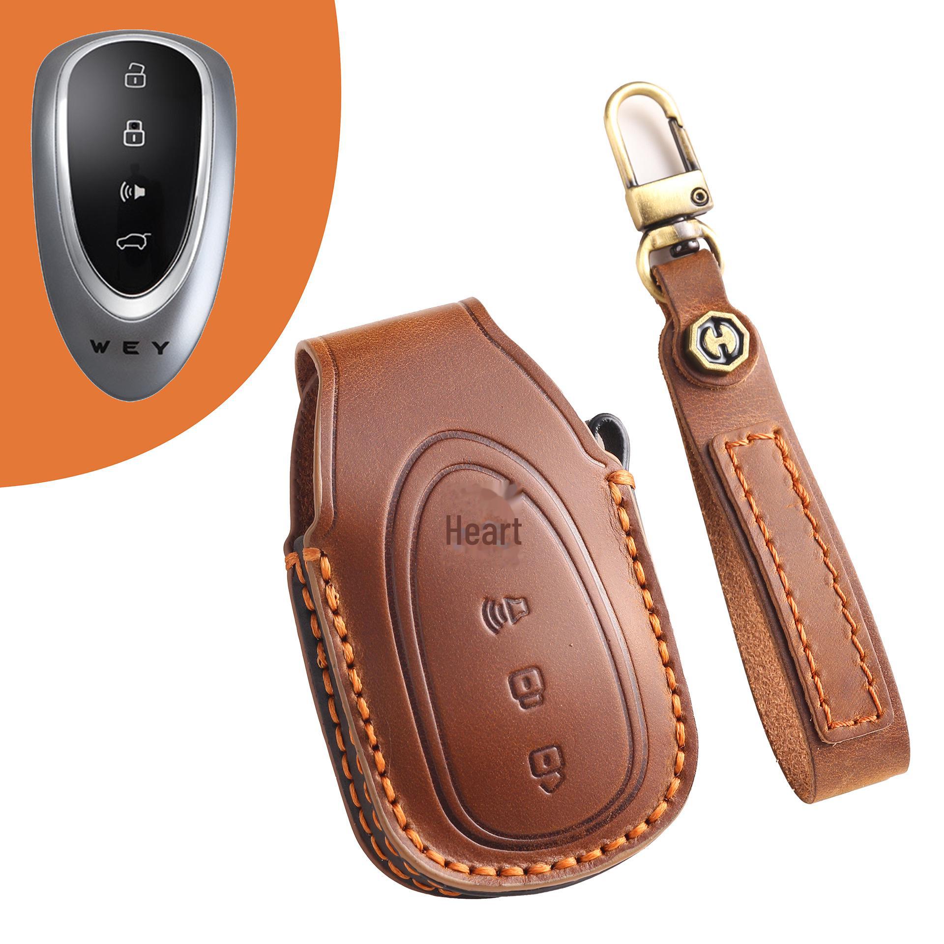 

Чехол для ключа Great Wall Wei Blue Mountain 2023 года для Alpine Mocha DHT-PHEV - Премиум кожаный чехол