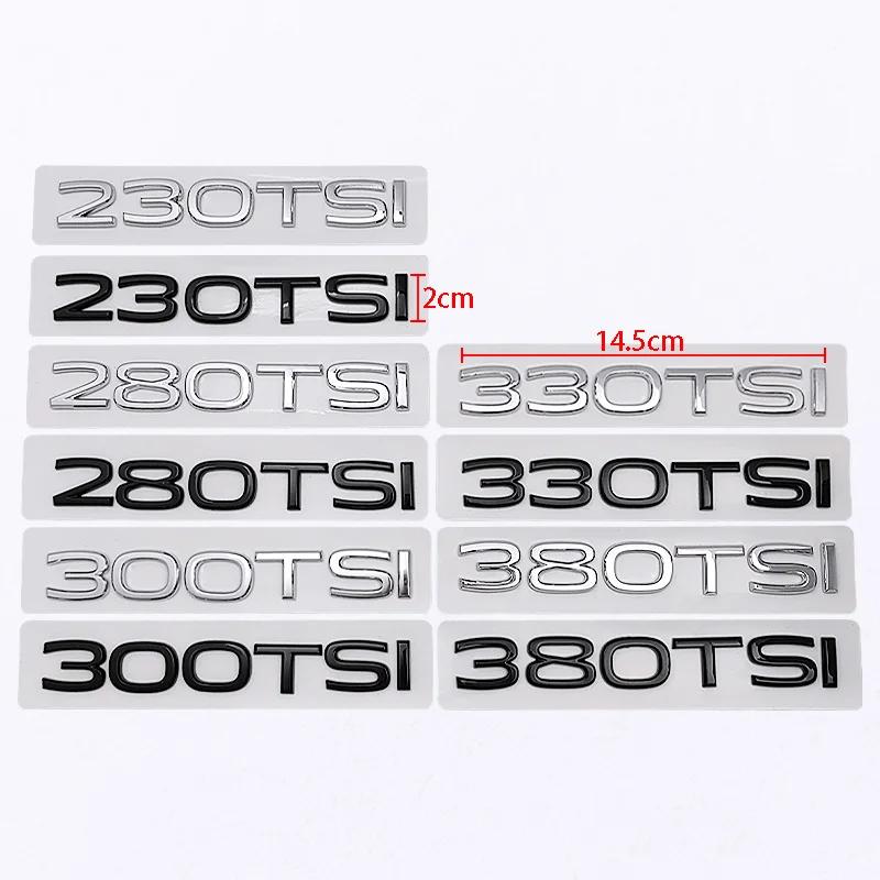 Car Rear Trunk Letters Badge 280TSI 300TSI 330TSI 380TSI Sticker for Golf Lavida Santana Touran Passat B5 Scirocco