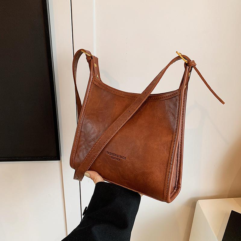 Stylish Vintage Fashion Tote Bag For Women Spacious Commuter Design In Black Brown White