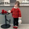 Girls' Chinese New Year Cotton Jacket - Stylish Winter Coat for Baby and Children