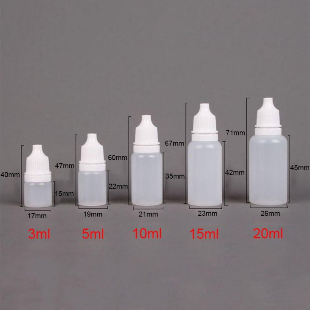 Plastic Empty Containers Eye Liquid Bottle Refillable Bottles Squeezable Dropper Bottles