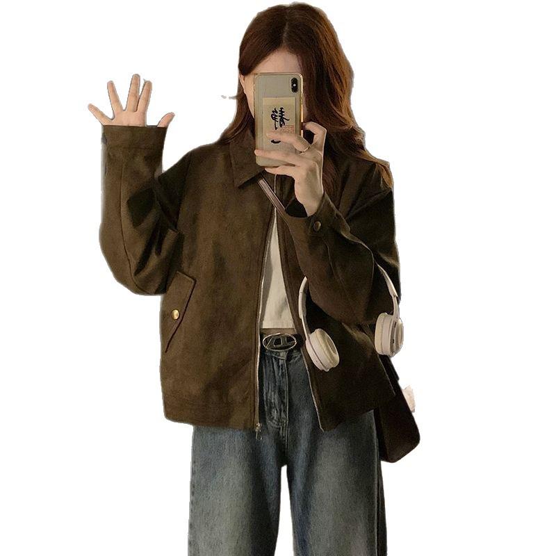 Women's Retro Suede Jacket - Melaleuca Chic, Cool, & Sassy Spring/Autumn Leather