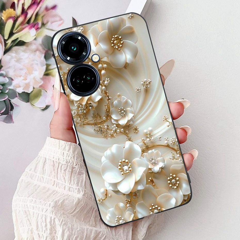 New Design Phone Case For Tecno Camon 19 Pro 5G 4G Camon19 Black Silicone Soft Cover For Tecno Camon 19 19Pro 4G Cases Bumpers