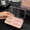 Rectangle Clear Jewelry Box Plastic Packaging Box Nail Storage Case  For False Nails Display