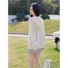 ITISF4 Korean Style Loose Fit Hooded Knit Long Sleeve Tee