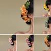 Hairpin 3D Artificial Flower Decor Hair Comb Easy To Wear Broken Hair Fixer Outdoor Travel Hair Stick Hair