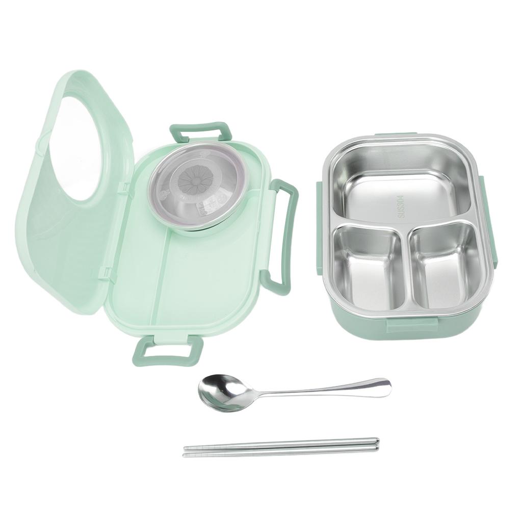 1450ml Bento Lunch Box Stainless Steel Compartment Thermal Bento Box Double Layer Bento Containers for Students