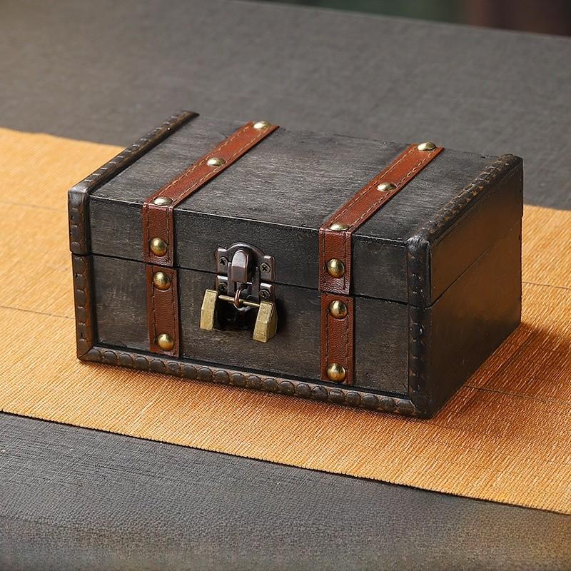 Storage Wooden Retro Box For Jewelry And Accessories With Classic Gift Design