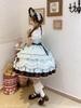 Jundakara Tiered JSK Jumper Skirt with Back and A dreamy and cute dress perfect for cosplay or bridal Available in green and Women's Ribbon, Ruffles,