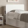 Headboard Cabinet with Storage Glossy White Wood Based Material