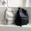 Women's Backpack Small Backpack for School Teenagers Girls Nylon  White Bookbag Fashion Solid Color Travel Backpack Street Trend