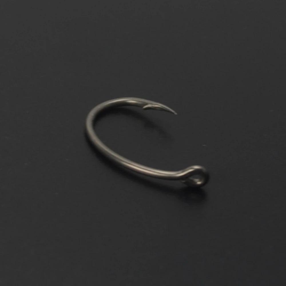 500 Pieces PTFE Coated High Carbon Stainless Steel Barbed Fishing Hooks with Eye X503 for Carp Fishing Accessories