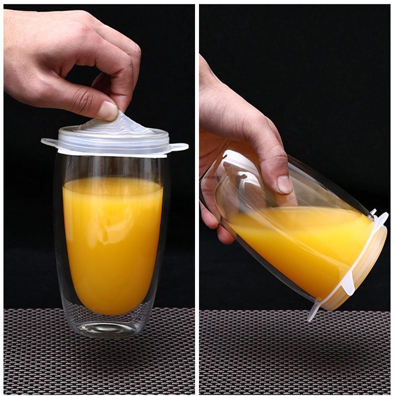 6/12Pcs/Lot Silicone Stretch Lids Universal Taper Pot Bowl Food Wrap Sealed Cover for Kitchen Cookware