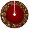 Christmas Tree Skirt Short Plush Decor With Bell Pattern For Holiday Festive Decor