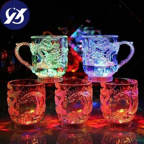 LED Flas Ng Color Change Water Activated Light Up Dragon Beer W Sky Cup Mug