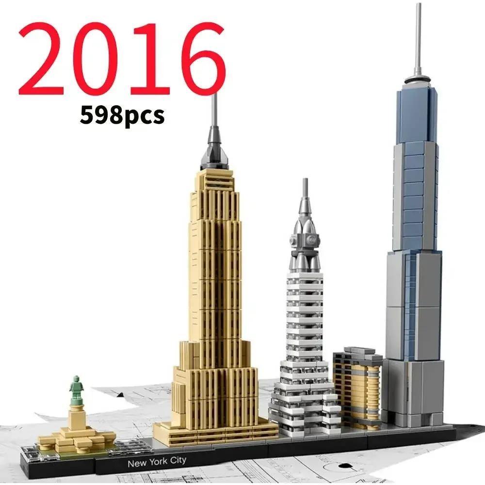 LEGP 2016-2022 Architecture Skylines Collectible Series Of Building Blocks Kit, Collectible Architecture Model Set For Adults