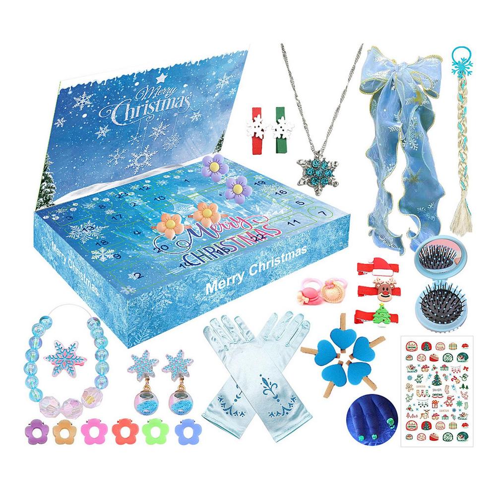 2025Christmas DIYs Jewelry Hairpin Toy Advent Calendar Gift Box For Girl Kids 24Days Countdown Calendar New Year Christmas Gifts