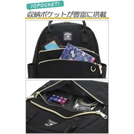 MART Backpack A4 Double-Sided Water-Resistant Lightweight 10 Pockets PC Storage Carry-On