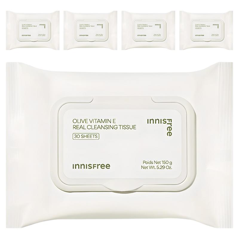 Innisfree Olive Vitamin E Real Cleansing Tissues, 30 sheets, 5 pcs