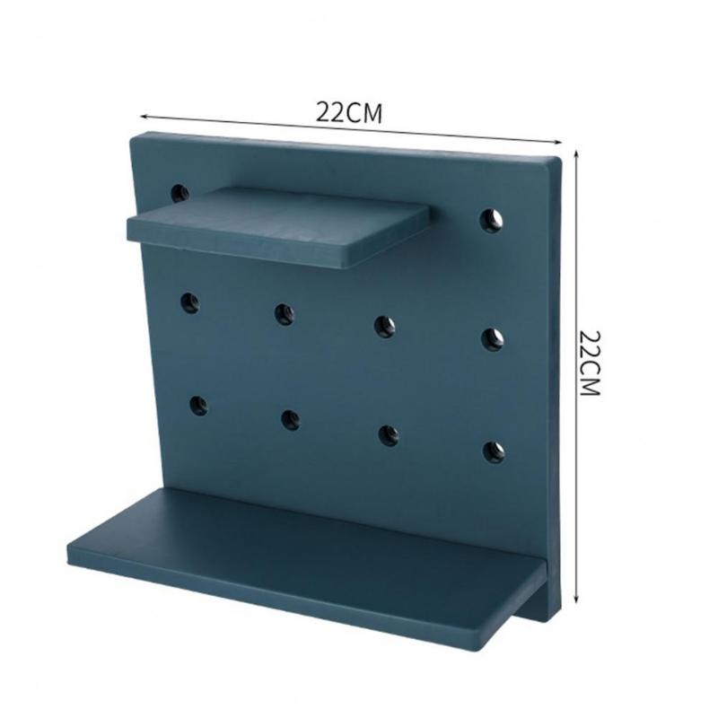 Plastový úložný prostor pro děrované desky do obývacího pokoje, kuchyně, ložnicová příčka, nástěnný závěs, nástěnný úložný regál, domácí spotřebiče