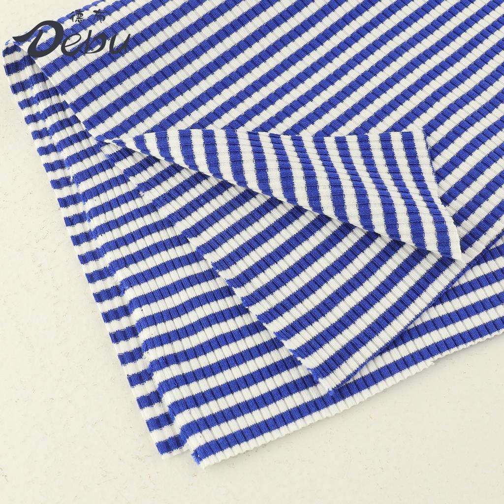 Rib Combed Rainbow Cuff Fabric By Half Yards Striped Stretch For Sewing Base Shirt Knitting Neckline 50x125CM/PCS