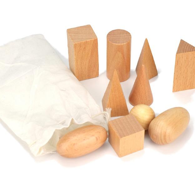 

Wooden Block Geometry Shape Cognitive Toys 3D Wood Bricks Montessori Learning Educational Game Stacking Blocks Math Toy for Kids