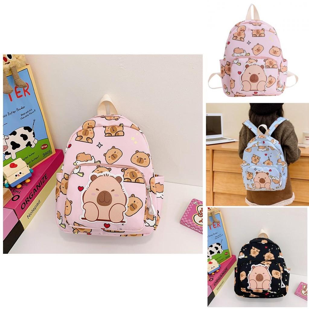 Casual Capybara Children's Backpack Colorful And Playful Design For Boys And Girls