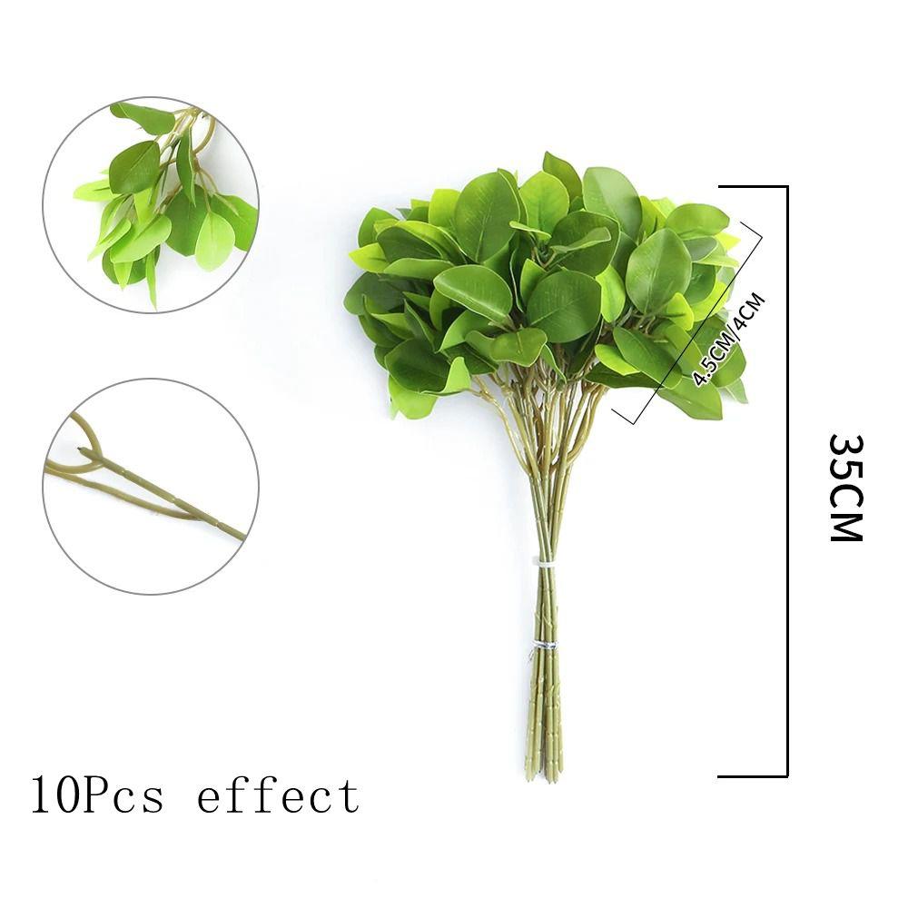 10Pcs Artificial Leaf Plant Bouquet Fake Leaf for Home Room Decor Garden Wedding Marriage Decoration Outdoor Garland Ornaments
