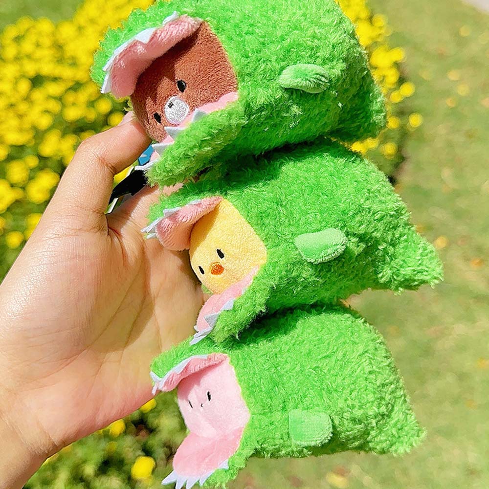 Chick Beep Crocodile Pendants Soft Plush Animal Key Ring Kawaii Cartoon Bear Doll Gifts