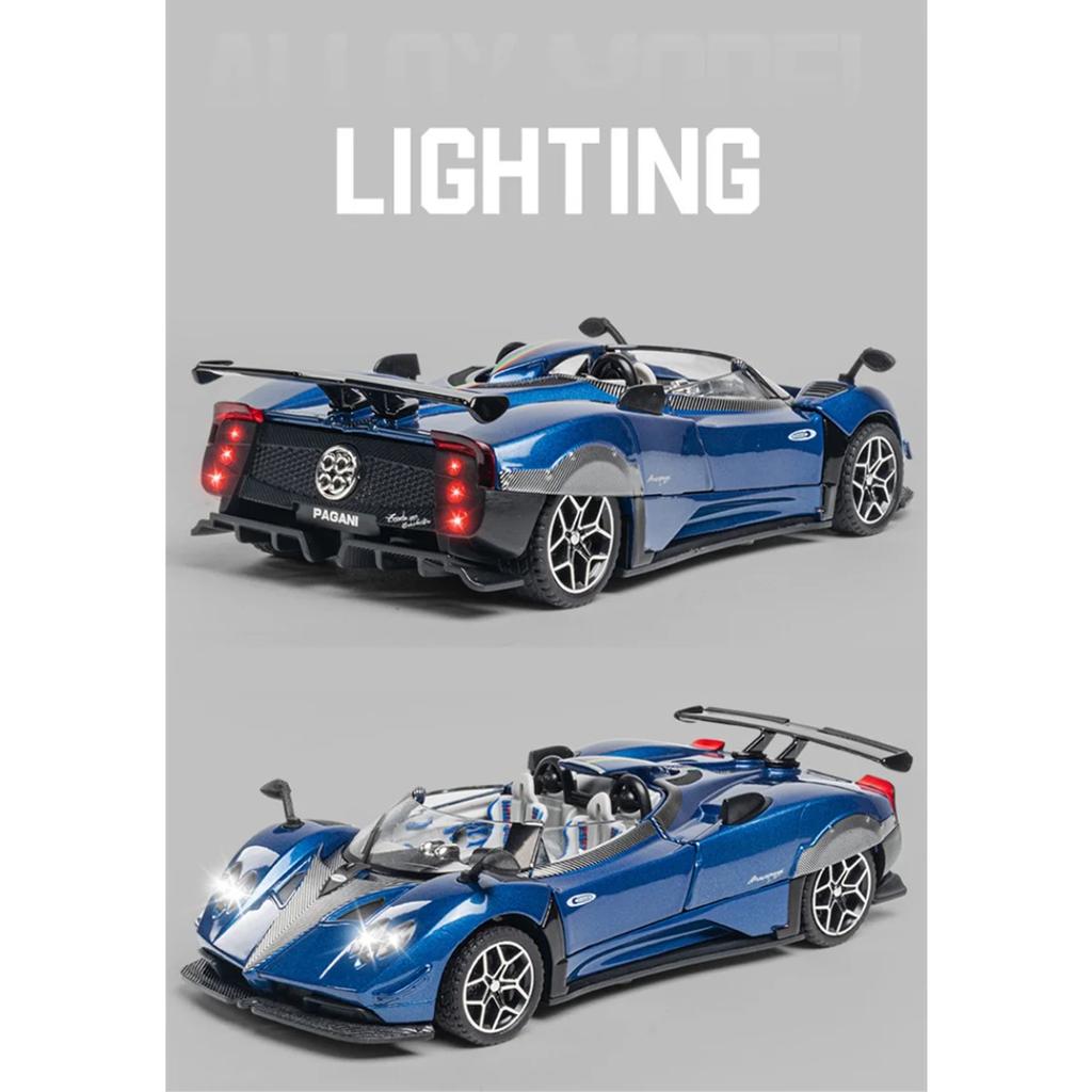 1/32 Pagani Zonda HP Barchetta Alloy Concept Sports Car Model Diecasts Metal Racing Car Vehicles Model Sound Light Kids Toy Gift