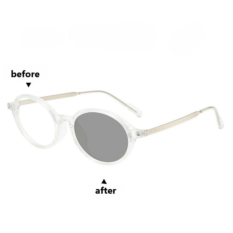 New Trendy Photochromic Myopia Glasses for Women Men Anti Blue Light Outdoor Color Changing Near Sight Eyeglasses Minus Diopter