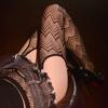 Sexy Fishnet Stockings Exotic Four Side Hollow Out Pantyhose Women'S Tights Sheer See Through Fashion Wave Printing Leggings