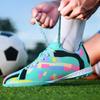 Men Football Boots Long Spikes High Ankle Soccer Shoes TF Kids Outdoor Grass Cleats Soccer Boots Training Sport Football Shoes