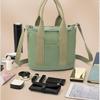 Simple Wide Strap Canvas Tote Bag - Durable Lightweight Shoulder Bag for Casual Commuting