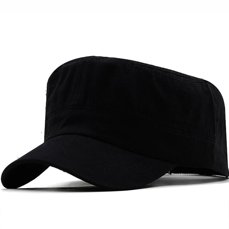 Simple Flat Hat, Men's Military Hat, Spring and Summer Solid Color Hat, Travel and Leisure Sun Hat, Outdoor Mountaineering Hat