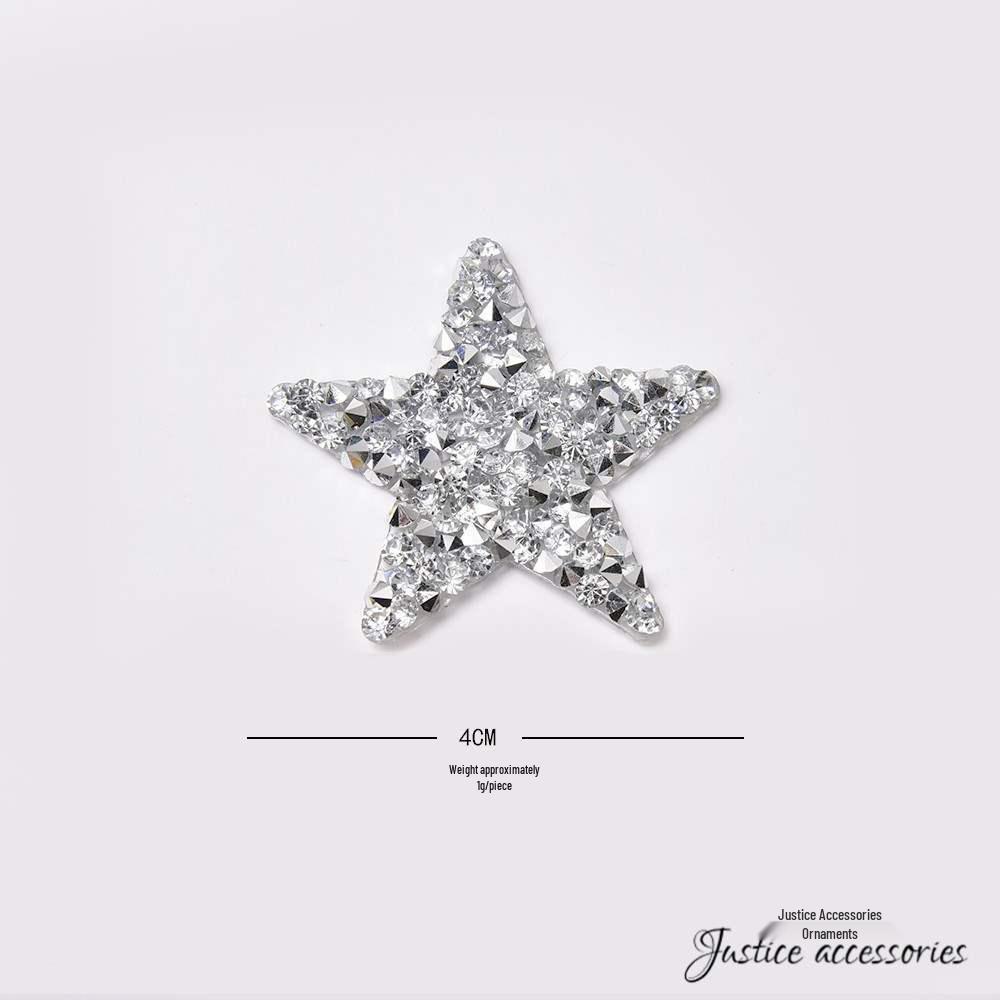 Five-Pointed Star Rhinestone Resin Patch for Shoes and Clothing