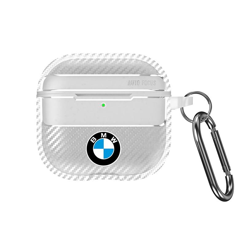 IQJD2 For Airpods 1/2/3/4/Pro Earphone Case Carbon Fiber Bluetooth Headset Shell With Carabiner Keychain For BMW X1 X2 X3 X5 X4 X6 X7